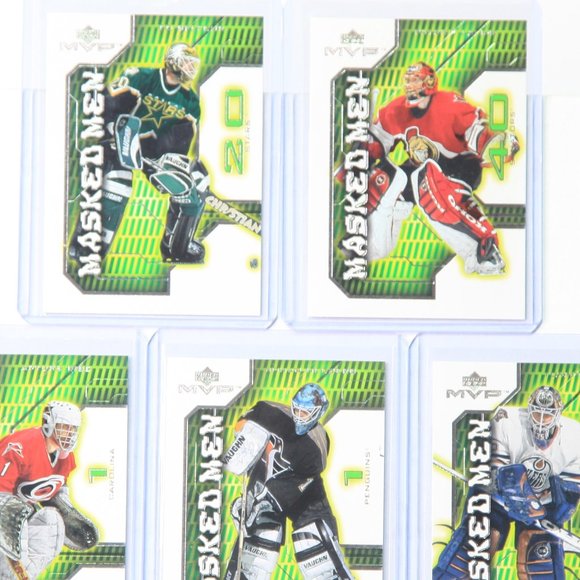 2001/02 MVP Masked Men Ed Belfour, Lalime, Irbe, Hedberg & Salo - Insert Cards - Picture 3 of 3